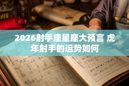 2026射手座星座大预言 虎年射手的运势如何