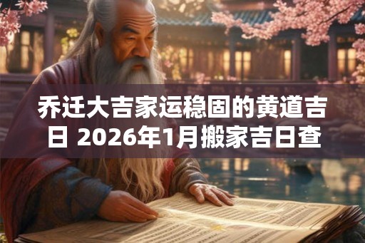 乔迁大吉家运稳固的黄道吉日 2026年1月搬家吉日查询