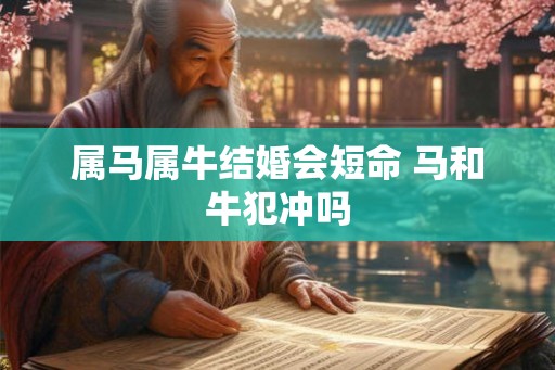 属马属牛结婚会短命 马和牛犯冲吗