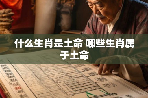 什么生肖是土命 哪些生肖属于土命