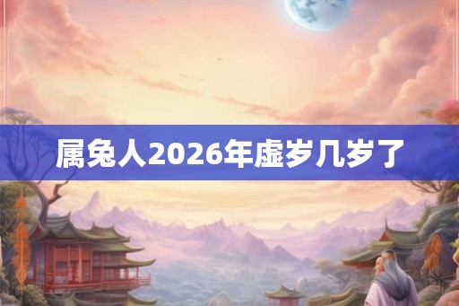 属兔人2026年虚岁几岁了