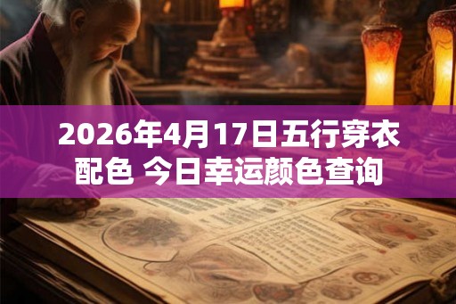 2026年4月17日五行穿衣配色 今日幸运颜色查询