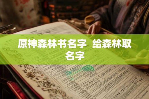 原神森林书名字  给森林取名字