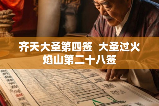 齐天大圣第四签 大圣过火焰山第二十八签 齐天大圣第四签 大圣过火焰山第二十八签