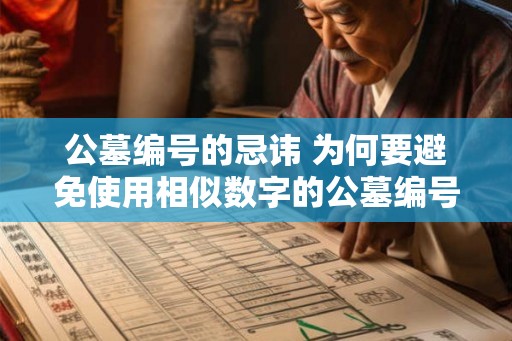 公墓编号的忌讳 为何要避免使用相似数字的公墓编号