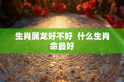 生肖属龙好不好  什么生肖命最好