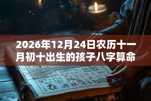 2026年12月24日农历十一月初十出生的孩子八字算命起名字