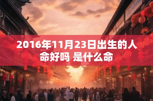 2016年11月23日出生的人命好吗 是什么命