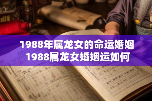 1988年属龙女的命运婚姻 1988属龙女婚姻运如何