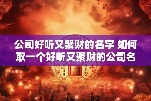 公司好听又聚财的名字 如何取一个好听又聚财的公司名