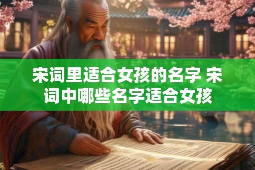 宋词里适合女孩的名字 宋词中哪些名字适合女孩