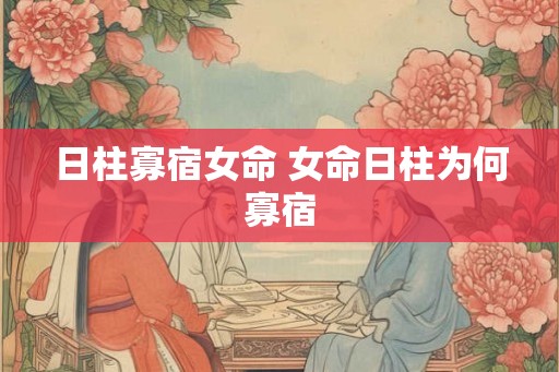 日柱寡宿女命 女命日柱为何寡宿