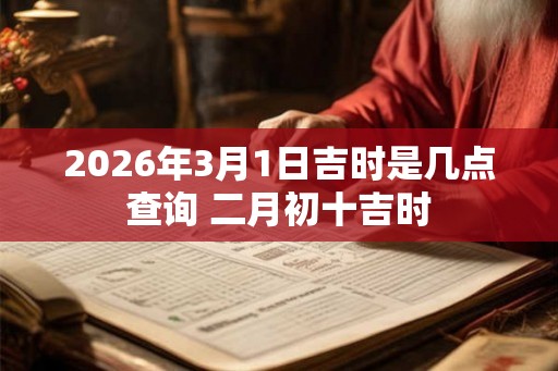 2026年3月1日吉时是几点查询 二月初十吉时