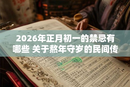 2026年正月初一的禁忌有哪些 关于熬年守岁的民间传说是什么 2026年正月初一的禁忌有哪些 关于熬年守岁的民间传说是什么