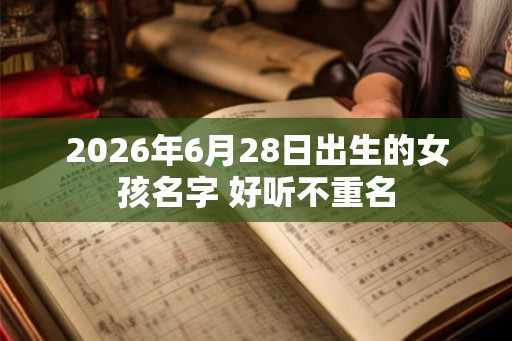 2026年6月28日出生的女孩名字 好听不重名