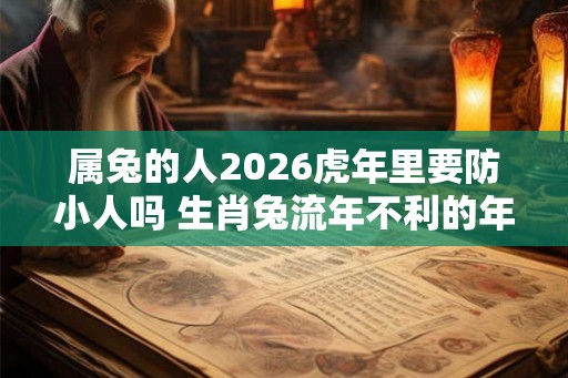 属兔的人2026虎年里要防小人吗 生肖兔流年不利的年份