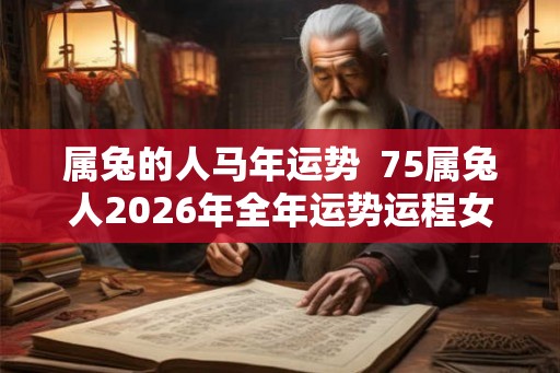 属兔的人马年运势  75属兔人2026年全年运势运程女性