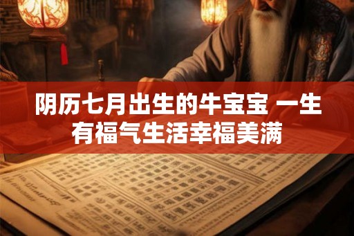 阴历七月出生的牛宝宝 一生有福气生活幸福美满 阴历七月出生的牛宝宝 一生有福气生活幸福美满