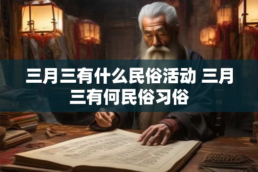 三月三有什么民俗活动 三月三有何民俗习俗