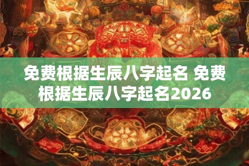 免费根据生辰八字起名 免费根据生辰八字起名2026 免费根据生辰八字起名 免费根据生辰八字起名2026