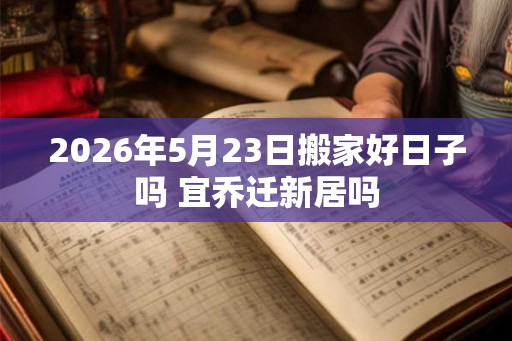 2026年5月23日搬家好日子吗 宜乔迁新居吗