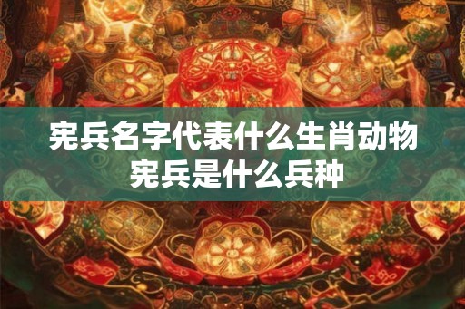 宪兵名字代表什么生肖动物 宪兵是什么兵种 宪兵名字代表什么生肖动物 宪兵是什么兵种