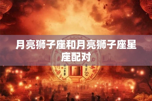 月亮狮子座和月亮狮子座星座配对 月亮狮子座和月亮狮子座星座配对