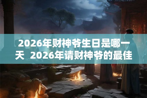 2026年财神爷生日是哪一天  2026年请财神爷的最佳时间