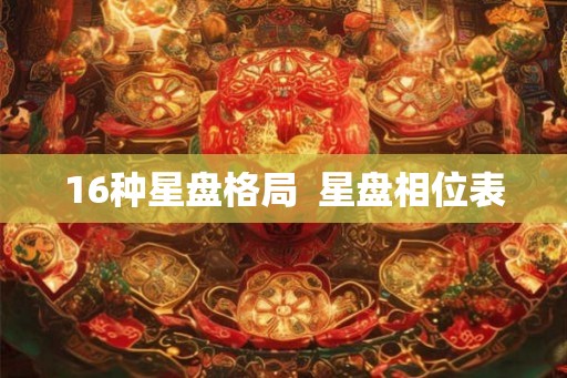 16种星盘格局  星盘相位表