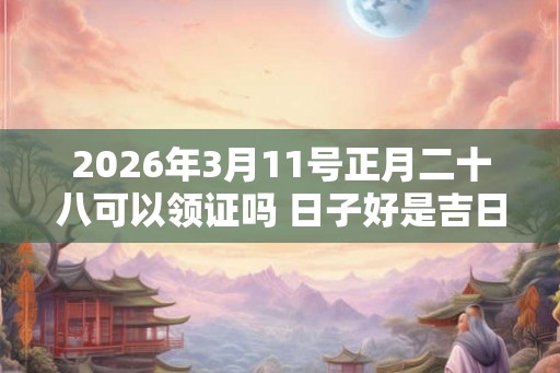 2026年3月11号正月二十八可以领证吗 日子好是吉日 2026年3月11号正月二十八可以领证吗 日子好是吉日