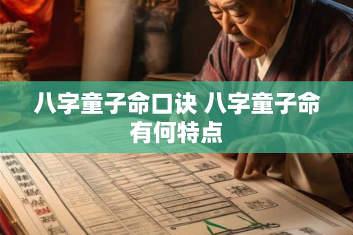 八字童子命口诀 八字童子命有何特点