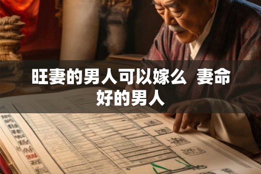 旺妻的男人可以嫁么  妻命好的男人