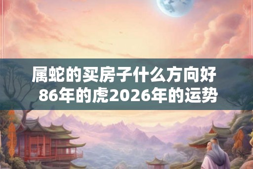 属蛇的买房子什么方向好 86年的虎2026年的运势 属蛇的买房子什么方向好 86年的虎2026年的运势