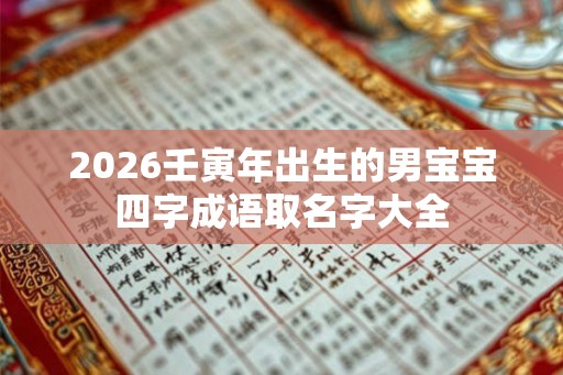 2026壬寅年出生的男宝宝四字成语取名字大全