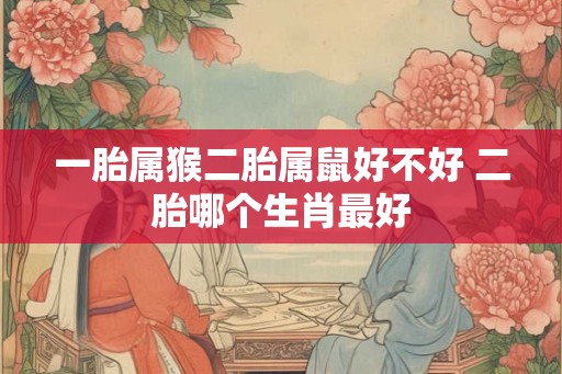 一胎属猴二胎属鼠好不好 二胎哪个生肖最好