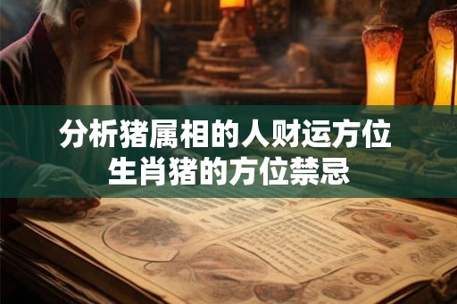 分析猪属相的人财运方位 生肖猪的方位禁忌