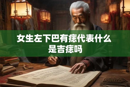 女生左下巴有痣代表什么 是吉痣吗
