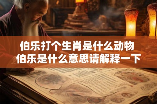 伯乐打个生肖是什么动物 伯乐是什么意思请解释一下