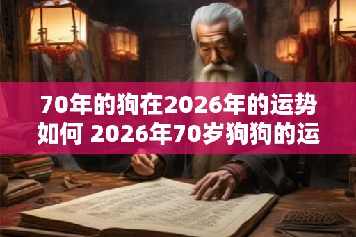 70年的狗在2026年的运势如何 2026年70岁狗狗的运势如何