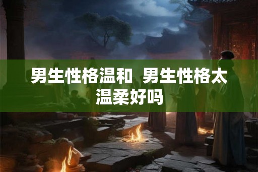男生性格温和  男生性格太温柔好吗