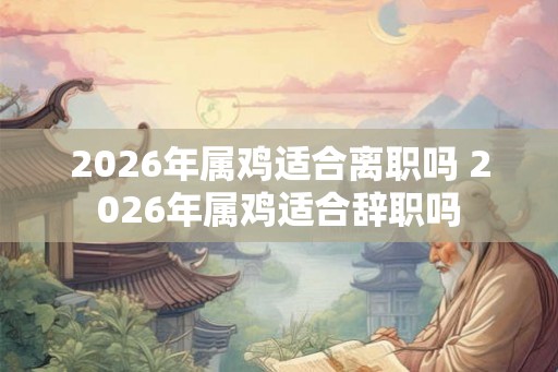 2026年属鸡适合离职吗 2026年属鸡适合辞职吗 2026年属鸡适合离职吗 2026年属鸡适合辞职吗