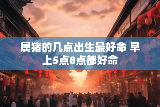 属猪的几点出生最好命 早上5点8点都好命
