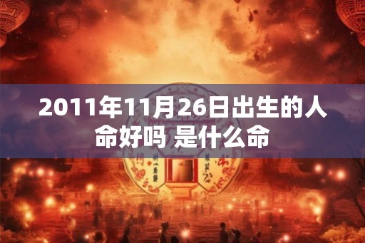 2011年11月26日出生的人命好吗 是什么命