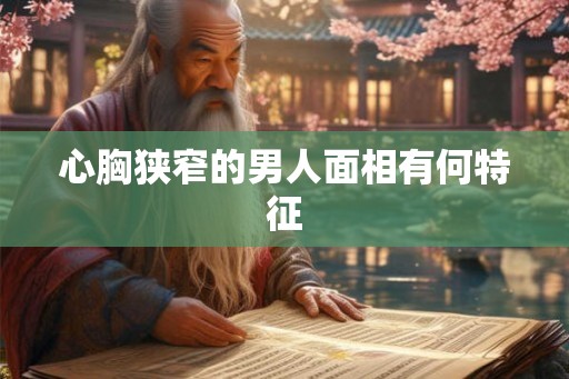 心胸狭窄的男人面相有何特征