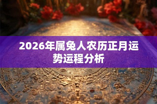 2026年属兔人农历正月运势运程分析 2026年属兔人农历正月运势运程分析