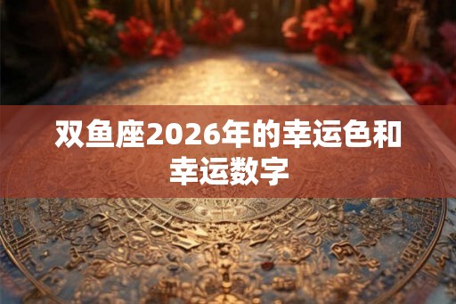 双鱼座2026年的幸运色和幸运数字 双鱼座2026年的幸运色和幸运数字