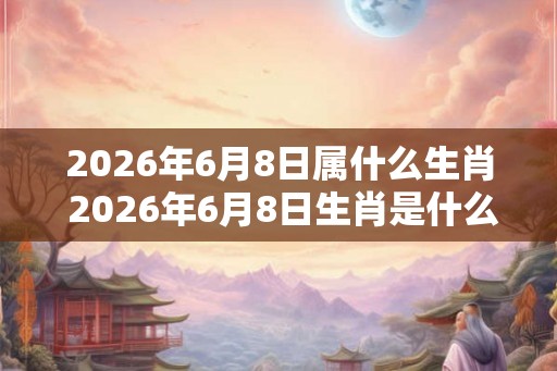 2026年6月8日属什么生肖 2026年6月8日生肖是什么