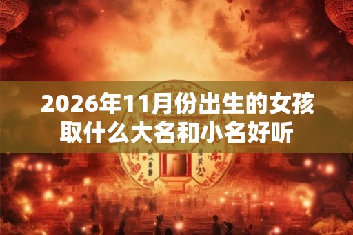 2026年11月份出生的女孩取什么大名和小名好听