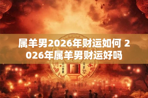 属羊男2026年财运如何 2026年属羊男财运好吗