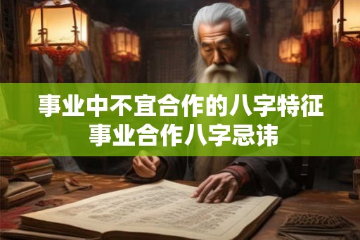 事业中不宜合作的八字特征 事业合作八字忌讳